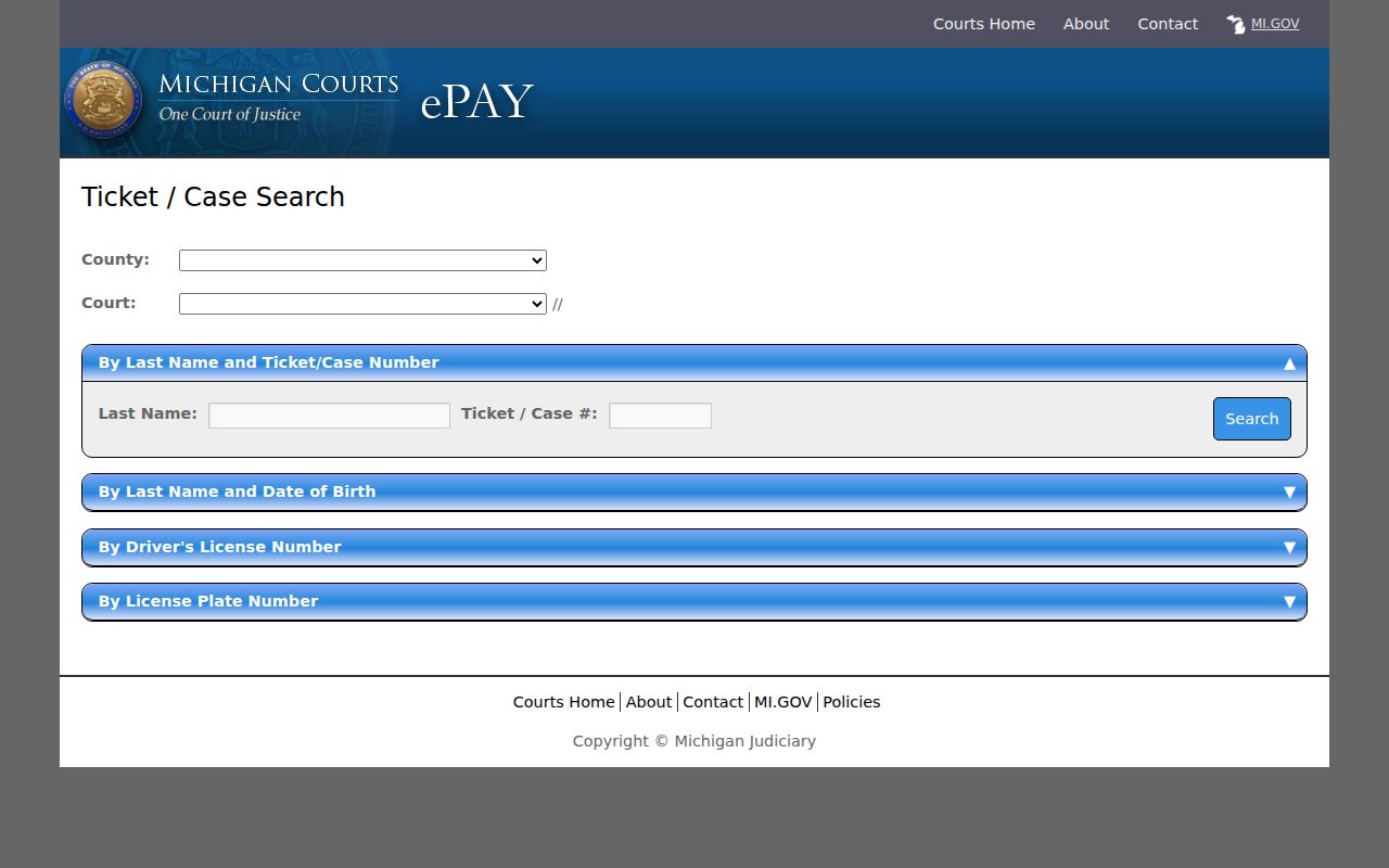 Chippewa County traffic court records ePAY ticket search source